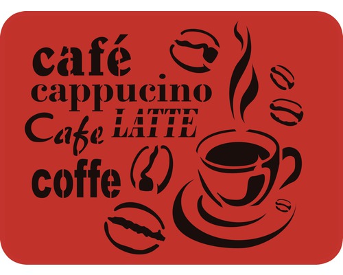 Decoratief sjabloon DXL-323 Café 56 x 43 cm