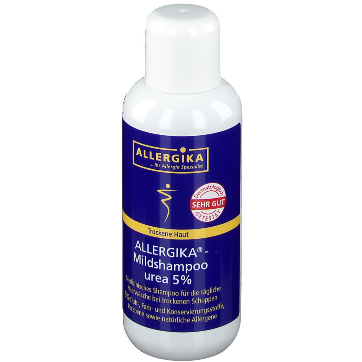 ALLERGIKA® Mildshampoo Urea 5% - Kopfhautschonendes, schuppenlösendes Shampoo bei trockener, juckender Kopfhaut