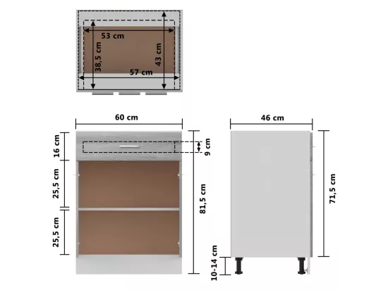 Armoire de plancher à tiroir 