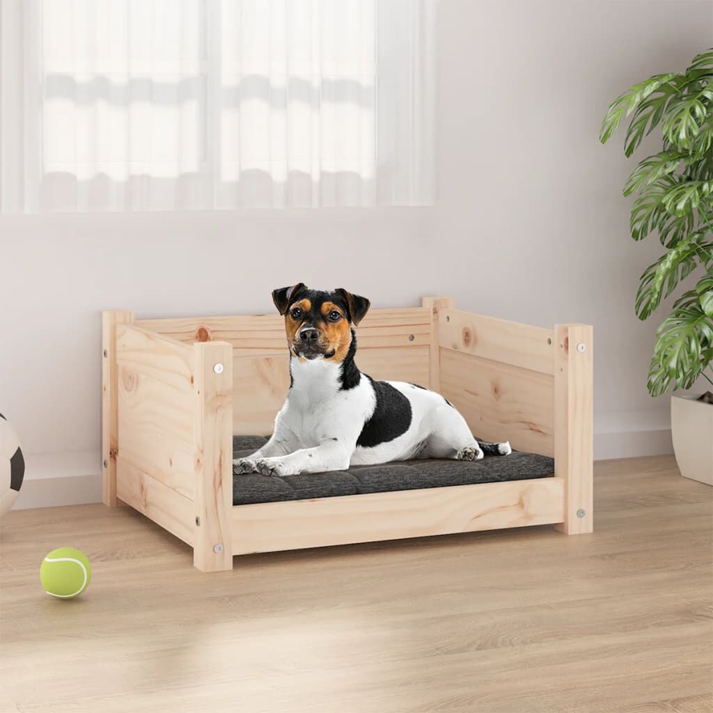 vidaXL Hondenbed, 55,5x45,5x28 cm, massief grenenhout