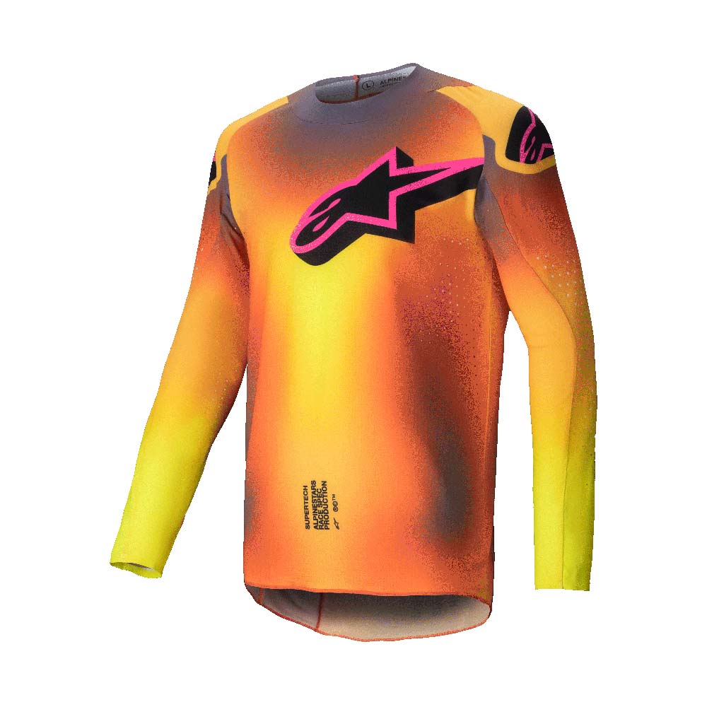 Alpinestars - Maillot Supertech Lipan Jaune / Rose / Orange