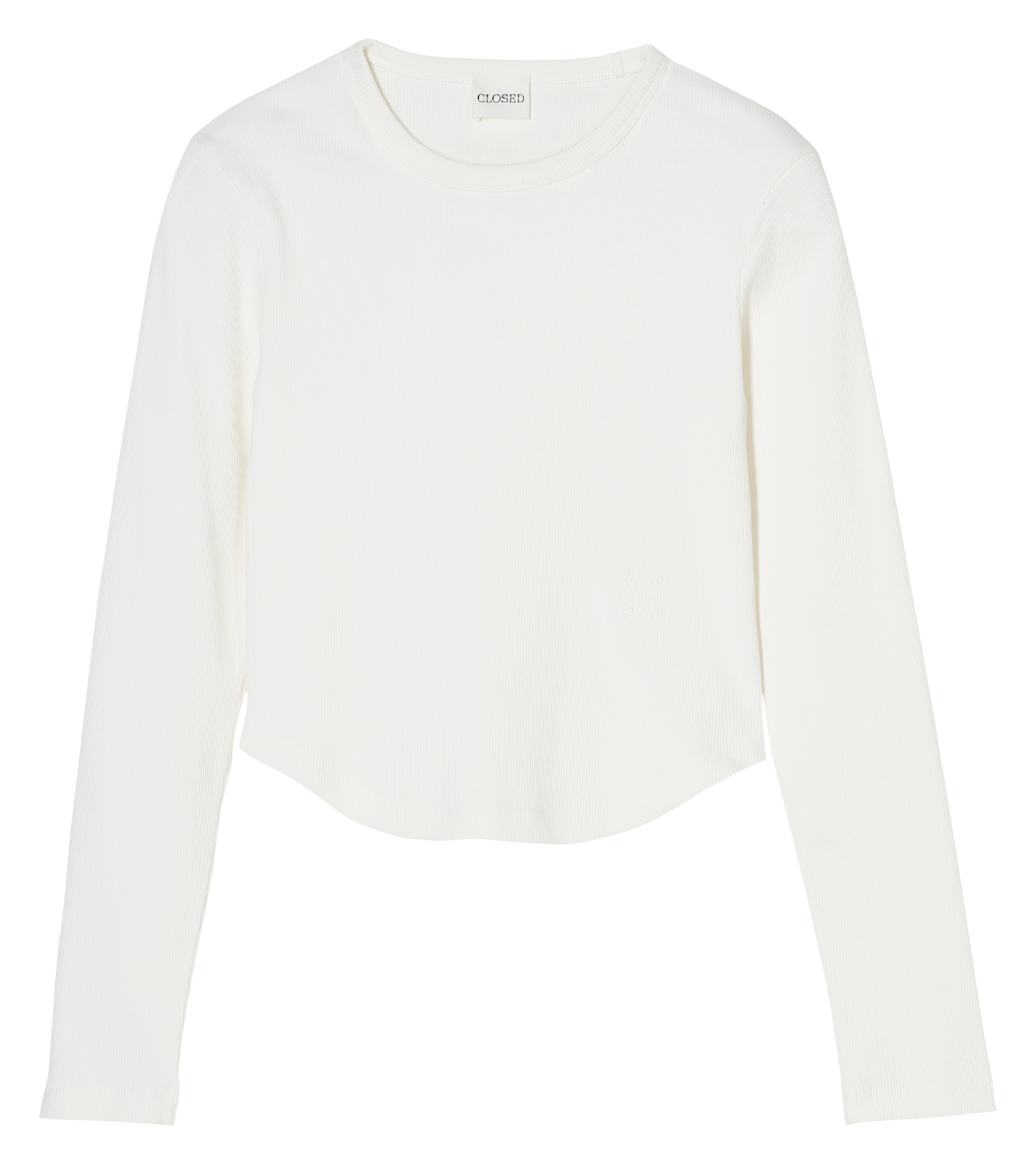 Tee-shirt ajusté à manches longues| Beige