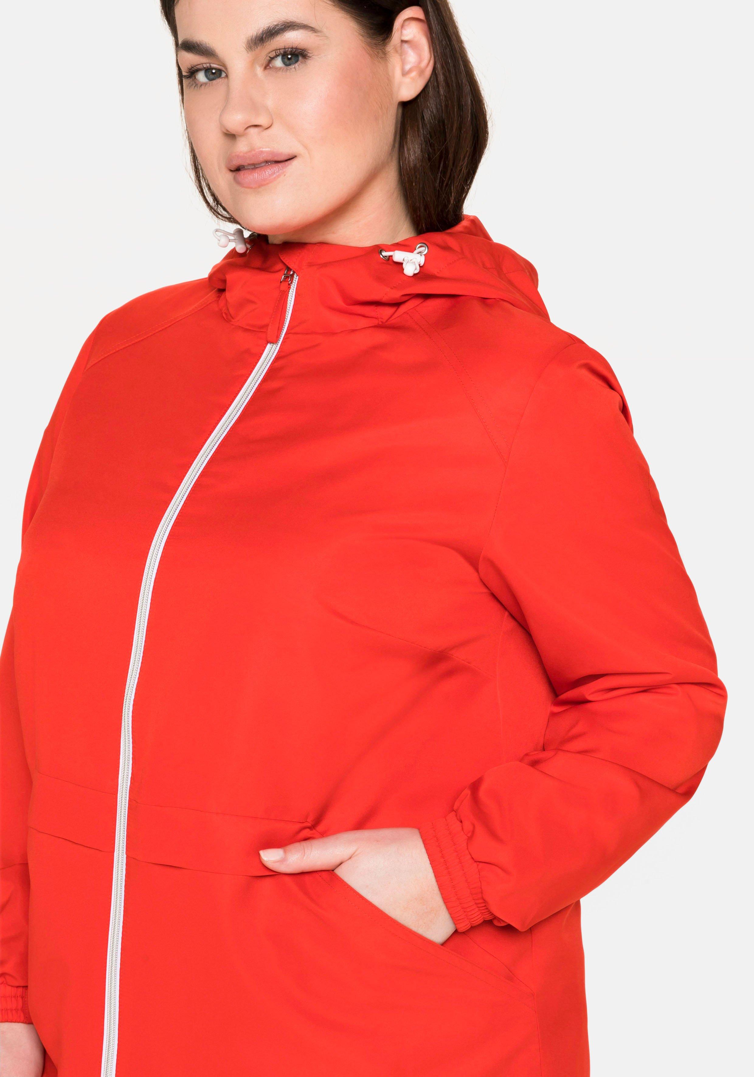 Übergangsjacke aus Microfaser, mit Kapuze