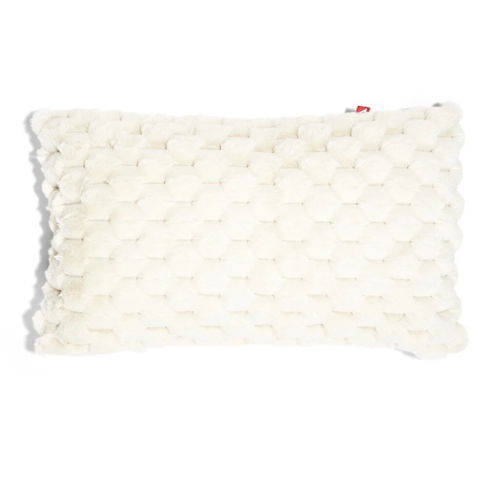 Housse de coussin ronds fausse fourrure lapin 30x50cm - 3 modèles