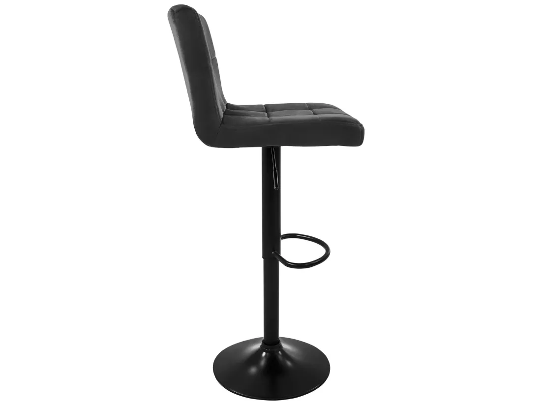Lot de 2 tabourets de bar Réglable en hauteur Tabouret de bar en velours Taboure