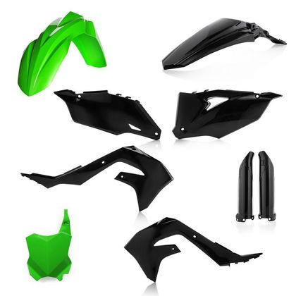 Kit plastiques Acerbis NOIR / VERT - Noir / Vert