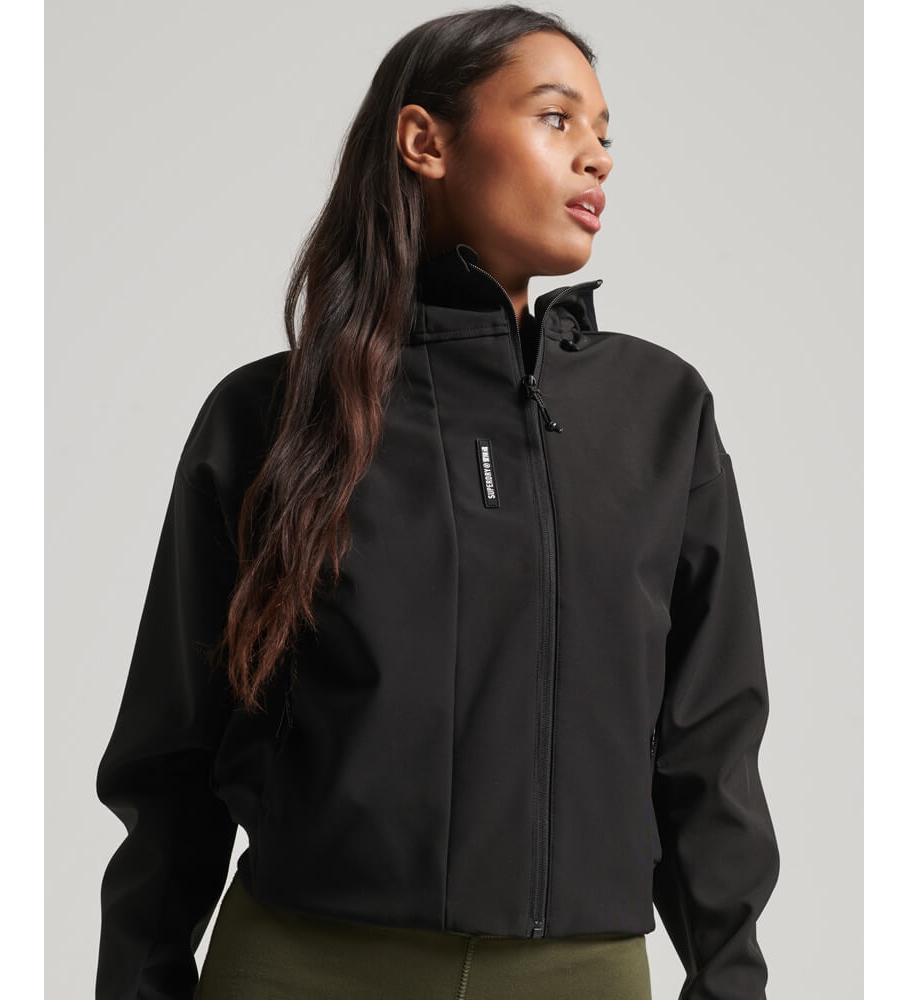 Jaqueta Softshell Superdry Tech Crop Preta