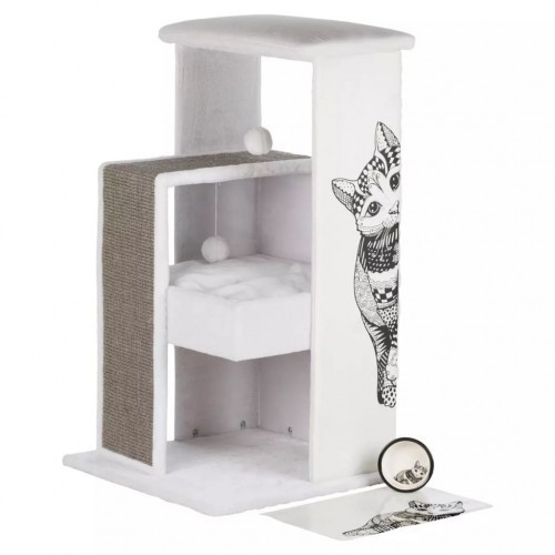 Arranhador de gato de design exclusivo, branco