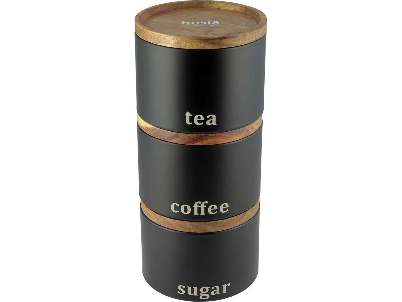 Husla SET OF KITCHEN CONTAINERS HUSLA black 73949