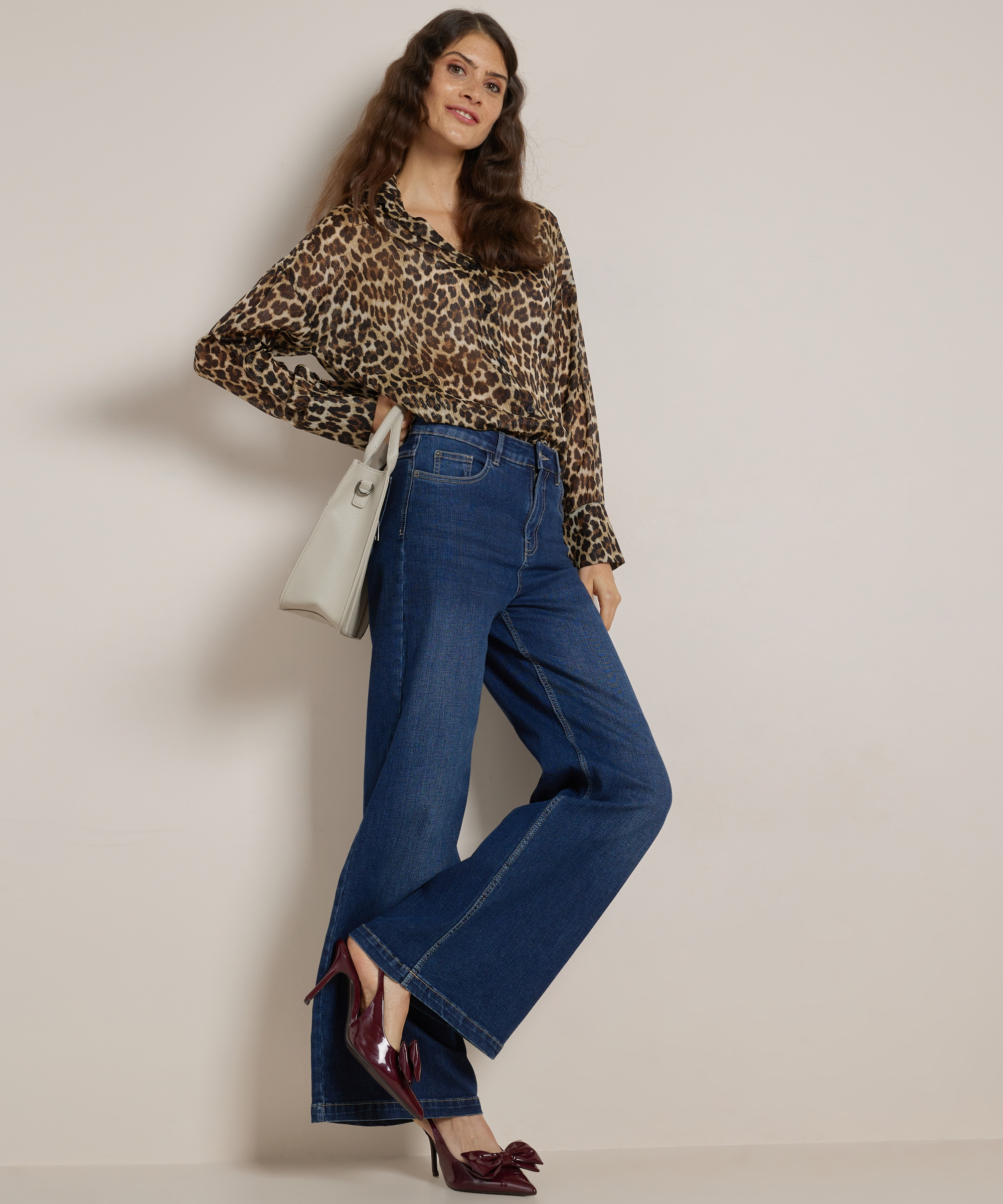 glitter blouse panterprint