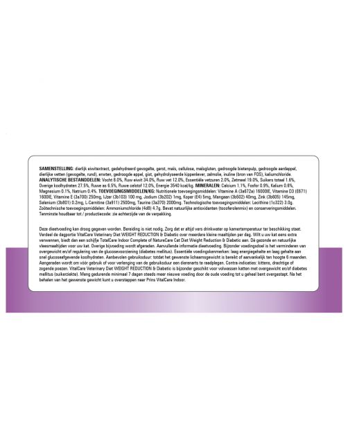 Prins Vitalcare Gewichtsverlies\/Diabeet - Kattenvoer
