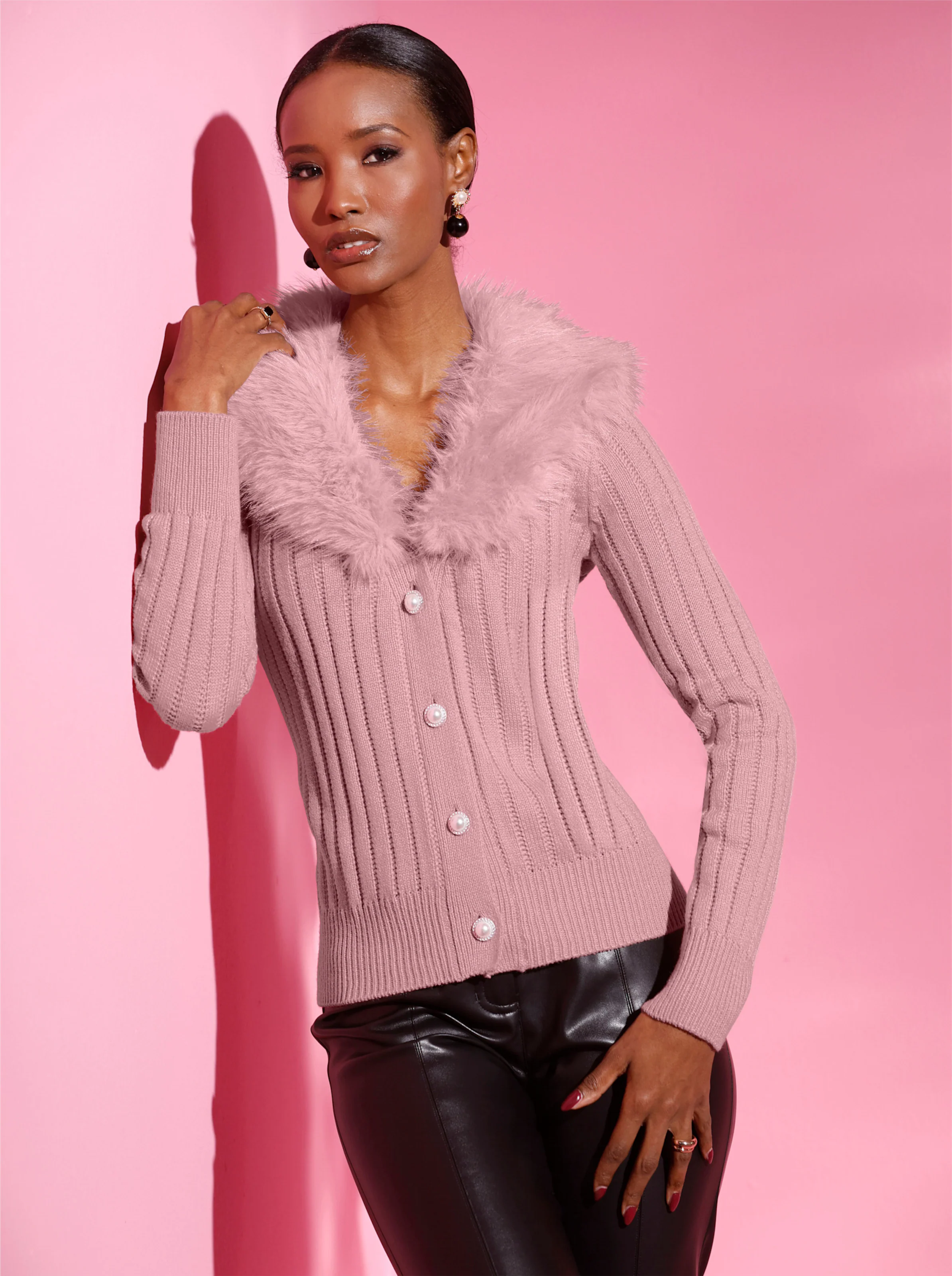 Cardigan in hortensie