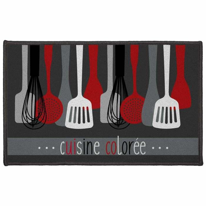 TAPIS DECO RECTANGLE 50X80 CM IMPRIME CUISINETTE