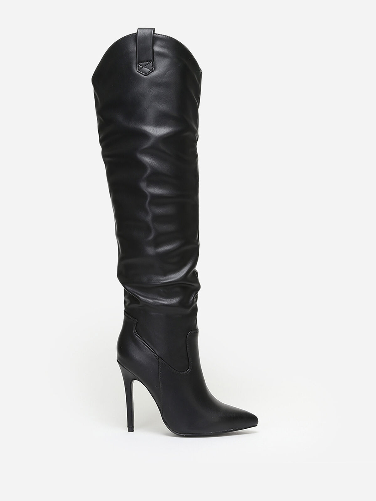 Bottes pointues à talon aiguille- Noir
