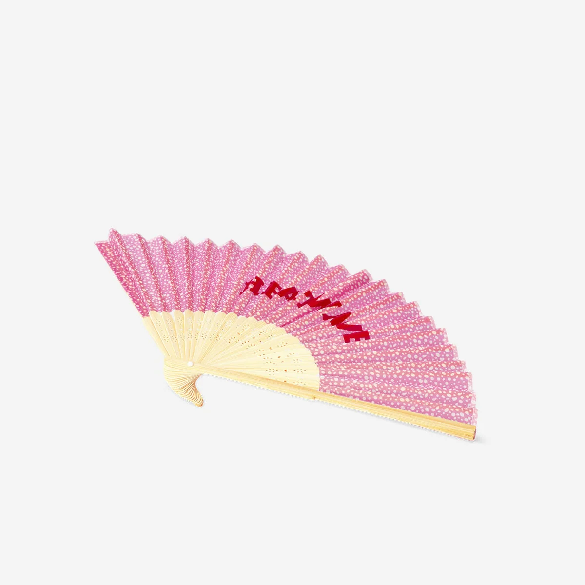 Pink sammenklappelig vifte