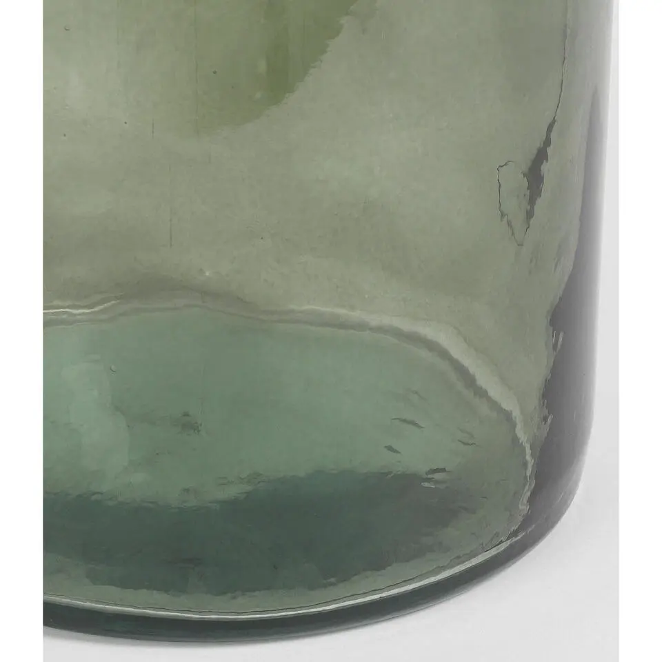 Vaas fles - grijs - transparant - glas - 15 x 50 cm