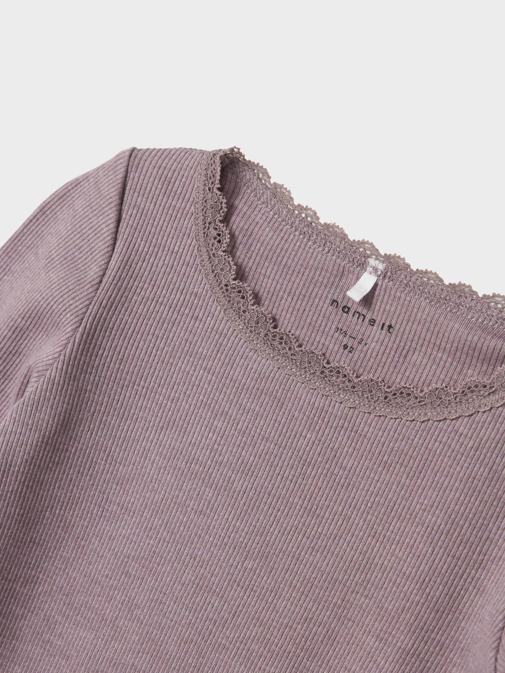 NAME IT ribgebreide longsleeve NMFKAB licht aubergine