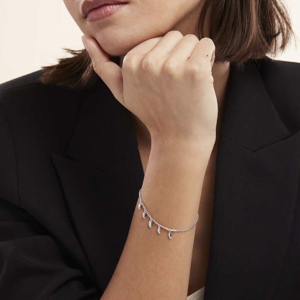 Bracelet Argent Blanc Shelia