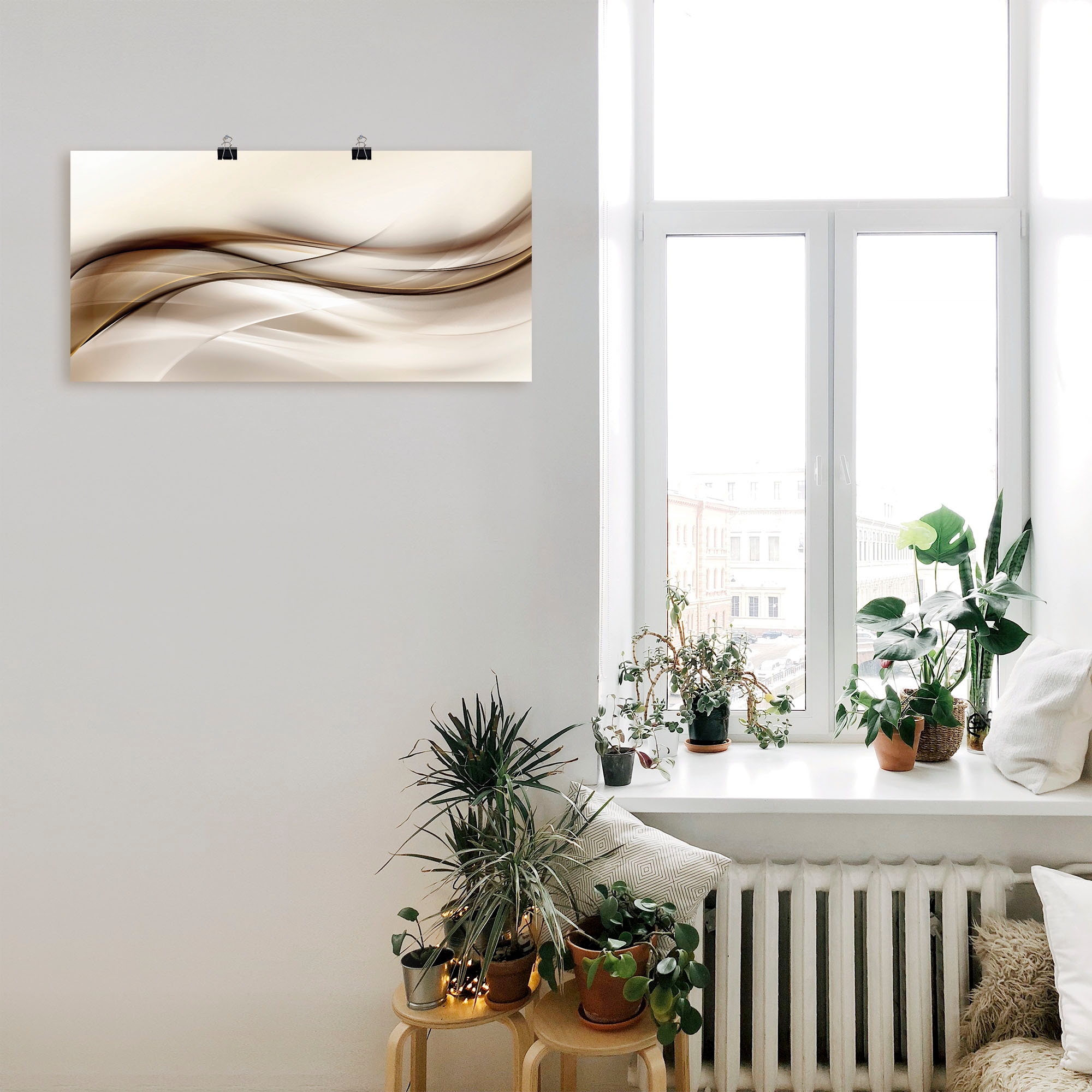 Artland Wandbild »Braune abstrakte Welle« Muster 1 Stk. tlg. als Alubild, Outdoorbild, Leinwandbild, Poster, Wandaufkleber