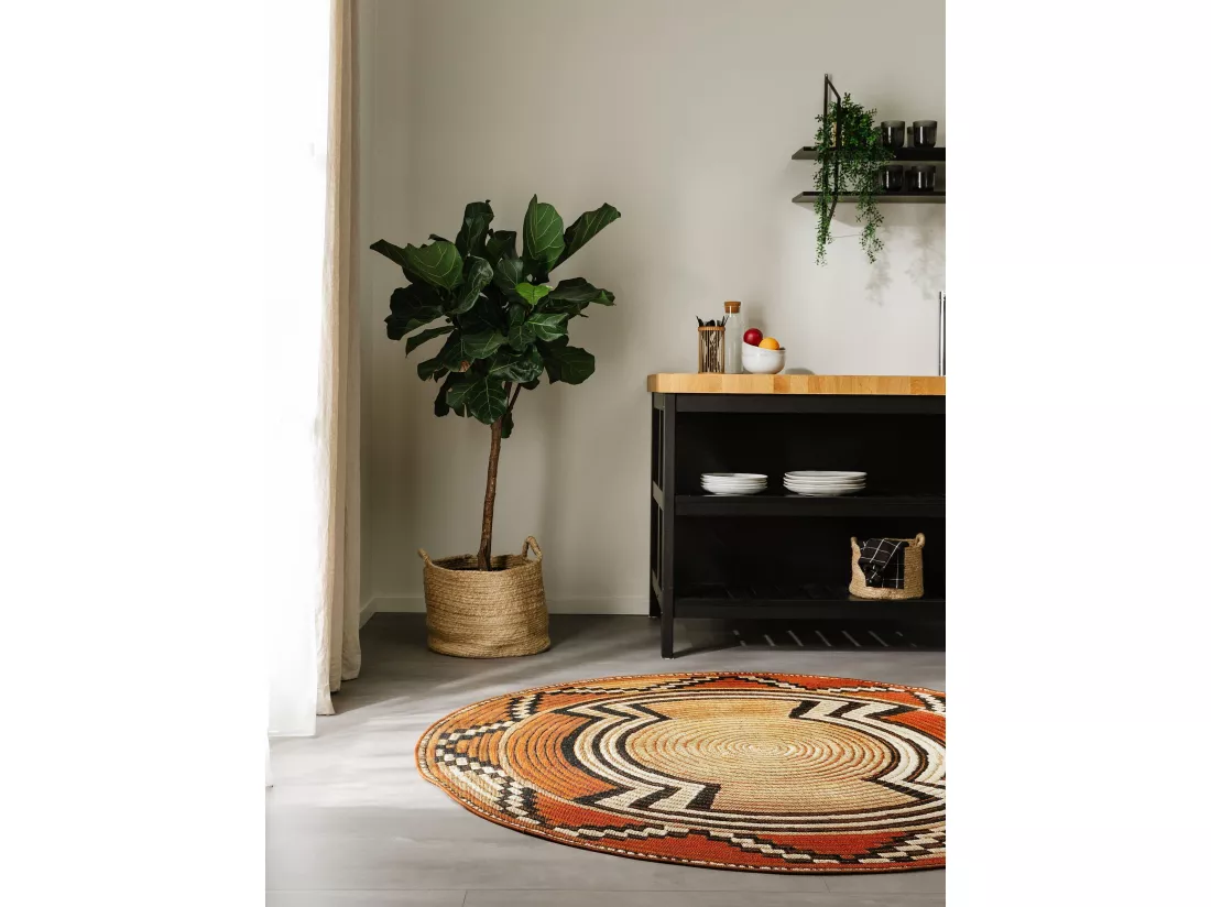 Tapis d'extérieur & intérieur Artis Beige/Cuivre ø 160 cm rond