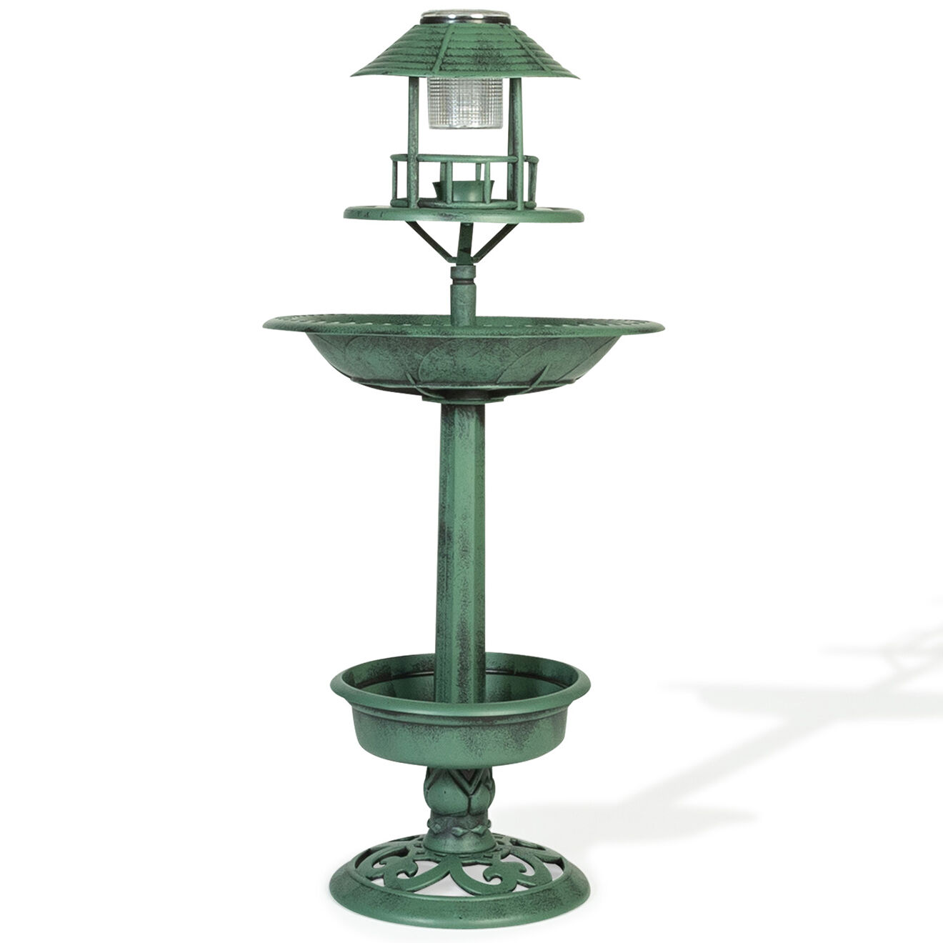 Pratik Garden Mangeoire LED à oiseaux solaire verte - D.43.4x93.8 cm