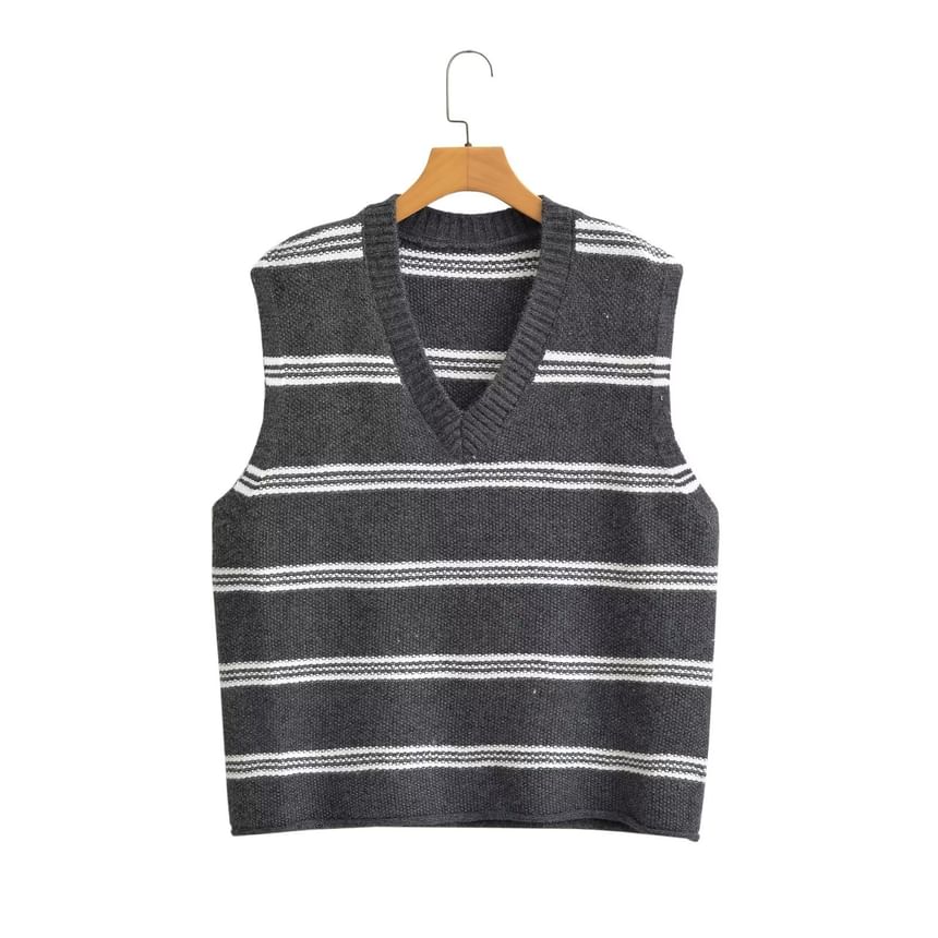 Susaine - V-hals gestreept vest