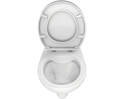 form&style Obira wandclosetset, diepspoel, open rand, glanzend wit met toiletzitting