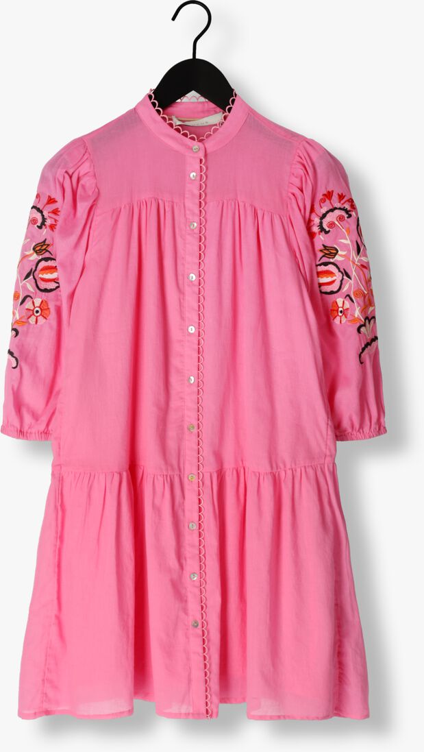 NUKUS roze nukus mini jurk ame dress embroidery