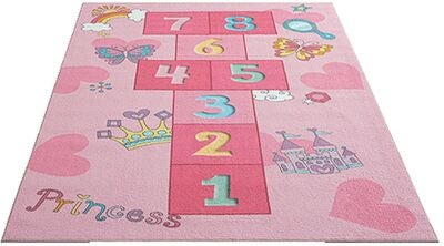 Happy Kids Gulvteppe 120x160, Rosa