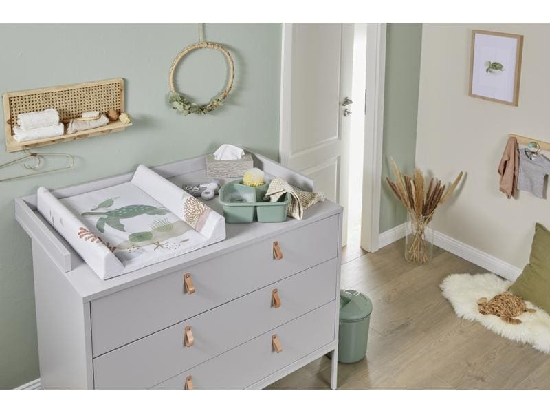 Rotho Babydesign Wickelkissen Sea Life 70 x 50 cm Baby-Wickelkissen schmal mit Schildkröten-Motiv