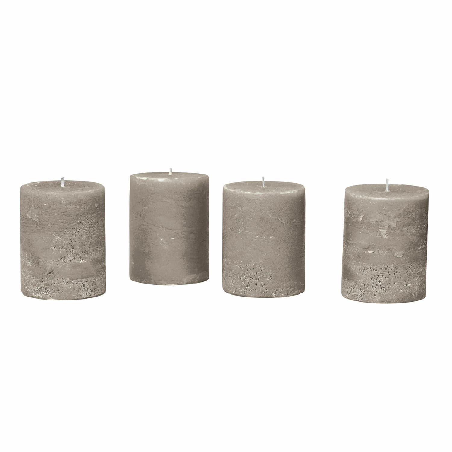 Kerze 4er Set Virrans taupe