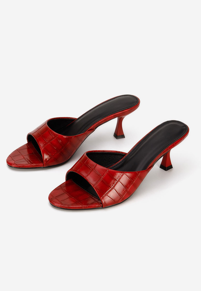 Mules à talon fin bordeaux Iuliania