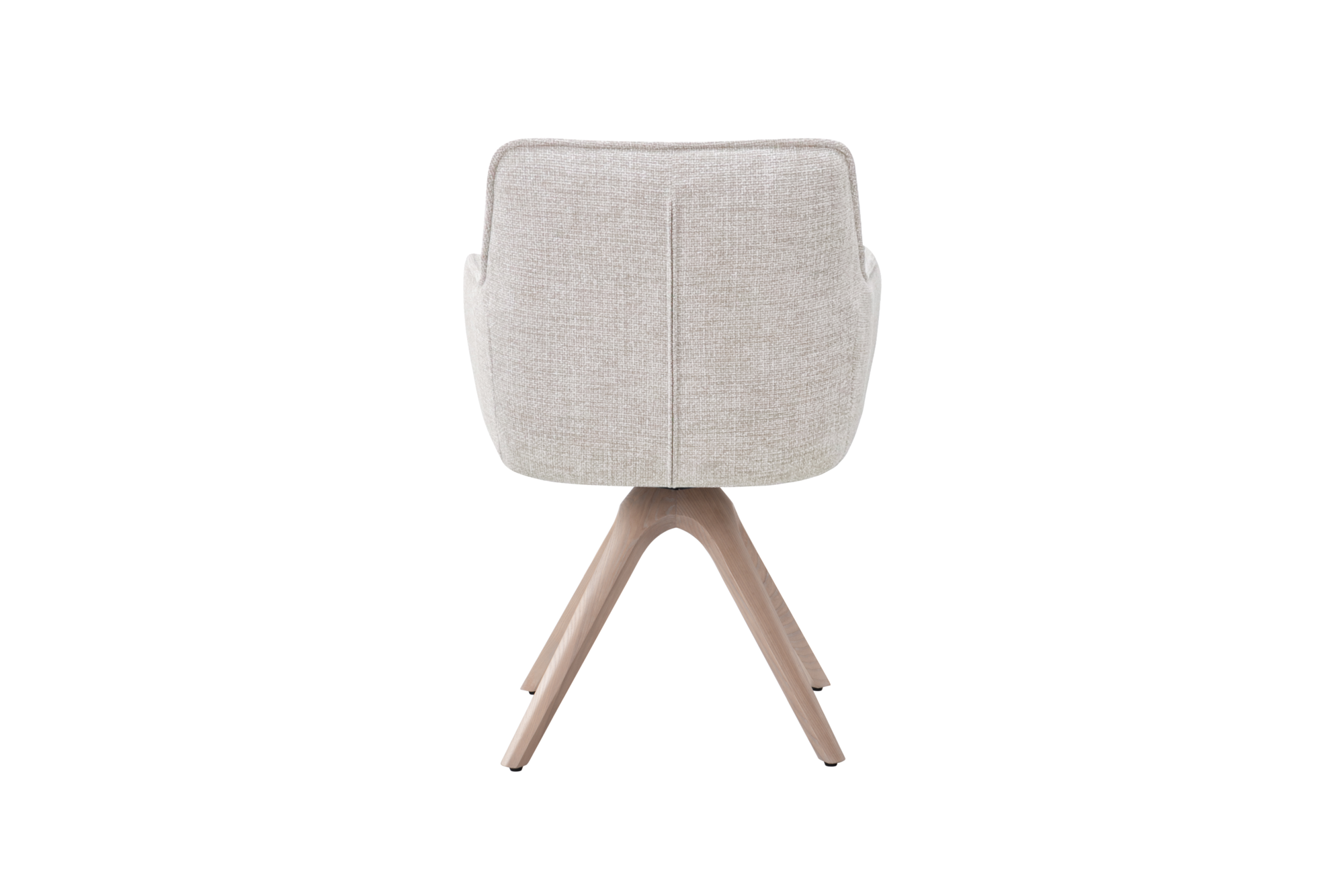 Tracy draaistoel  wood stof beige