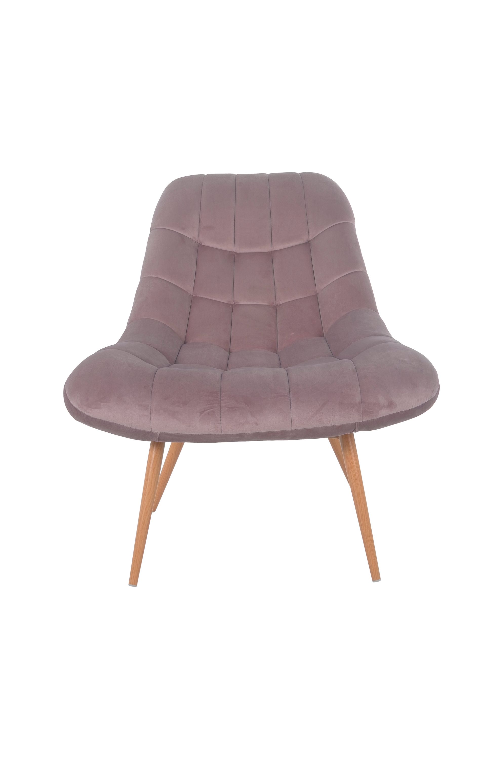 Sessel XXL Samt rosa Holzoptik Relaxsessel Polstersessel Loungesessel