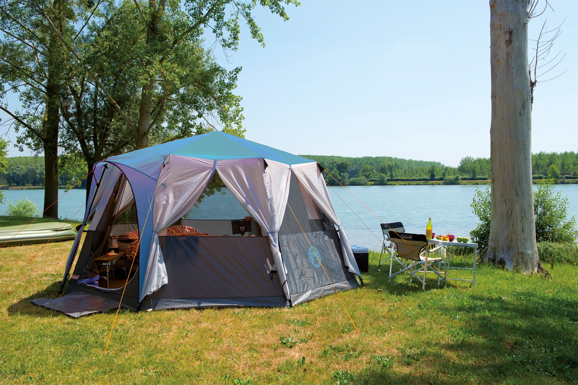 Coleman Octagon Familienzelt blau für 8 Personen