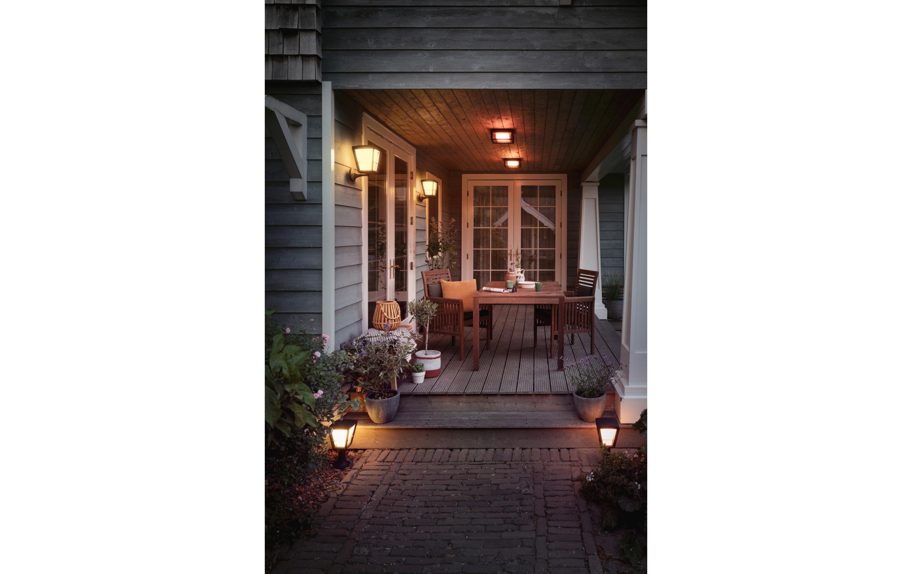 Impress 17438/30/P7<br>Hue Outdoor Wandleuchte Impress mit 16 Mio. Farben