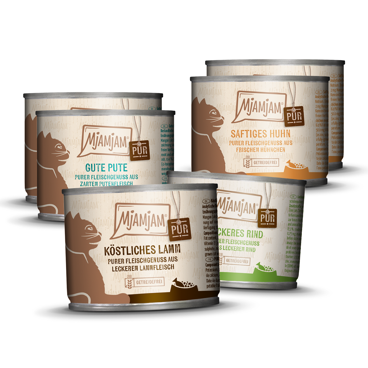 purer Fleischgenuss Mixpaket V für deine Katze 6 x 200 g