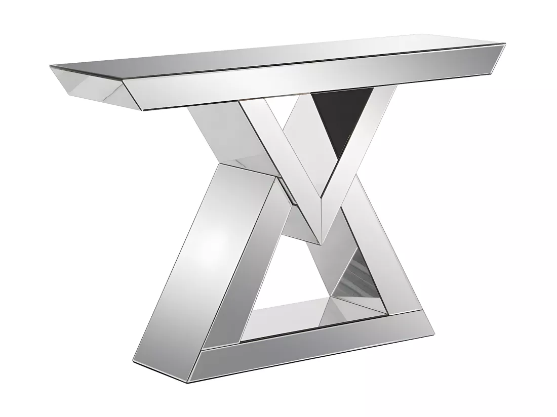 Console en MDF et miroir - Coloris : Argent - ISIDA de Pascal MORABITO