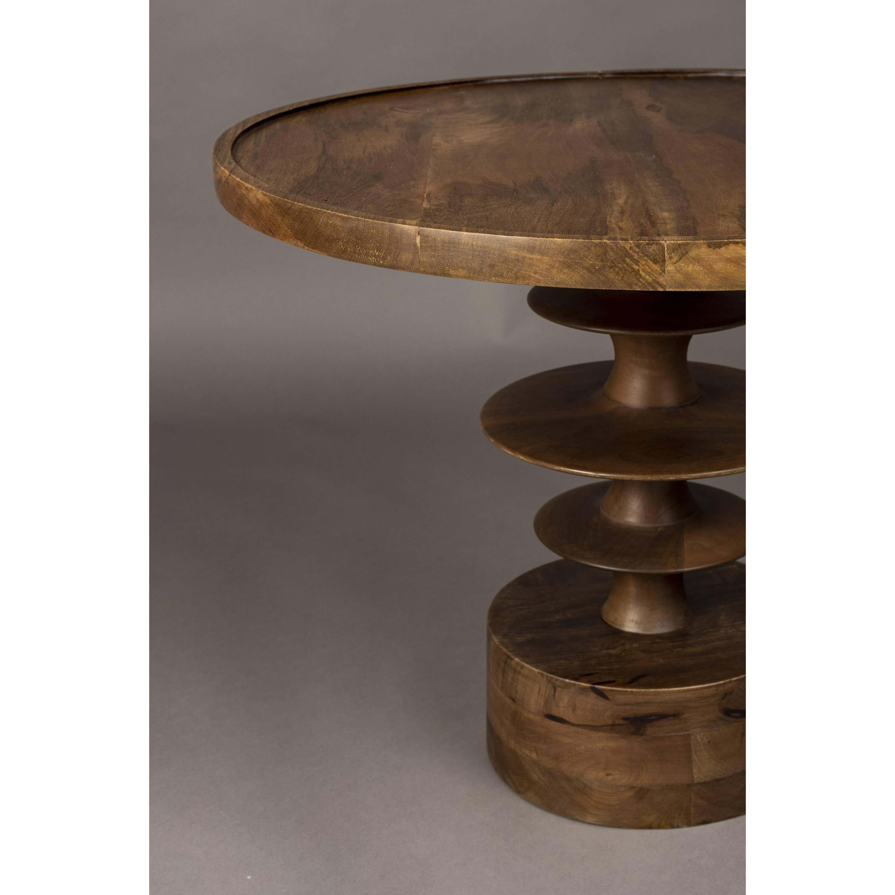 Dutchbone Cath Bijzettafel Rond 66 cm Mangohout  - Bruin