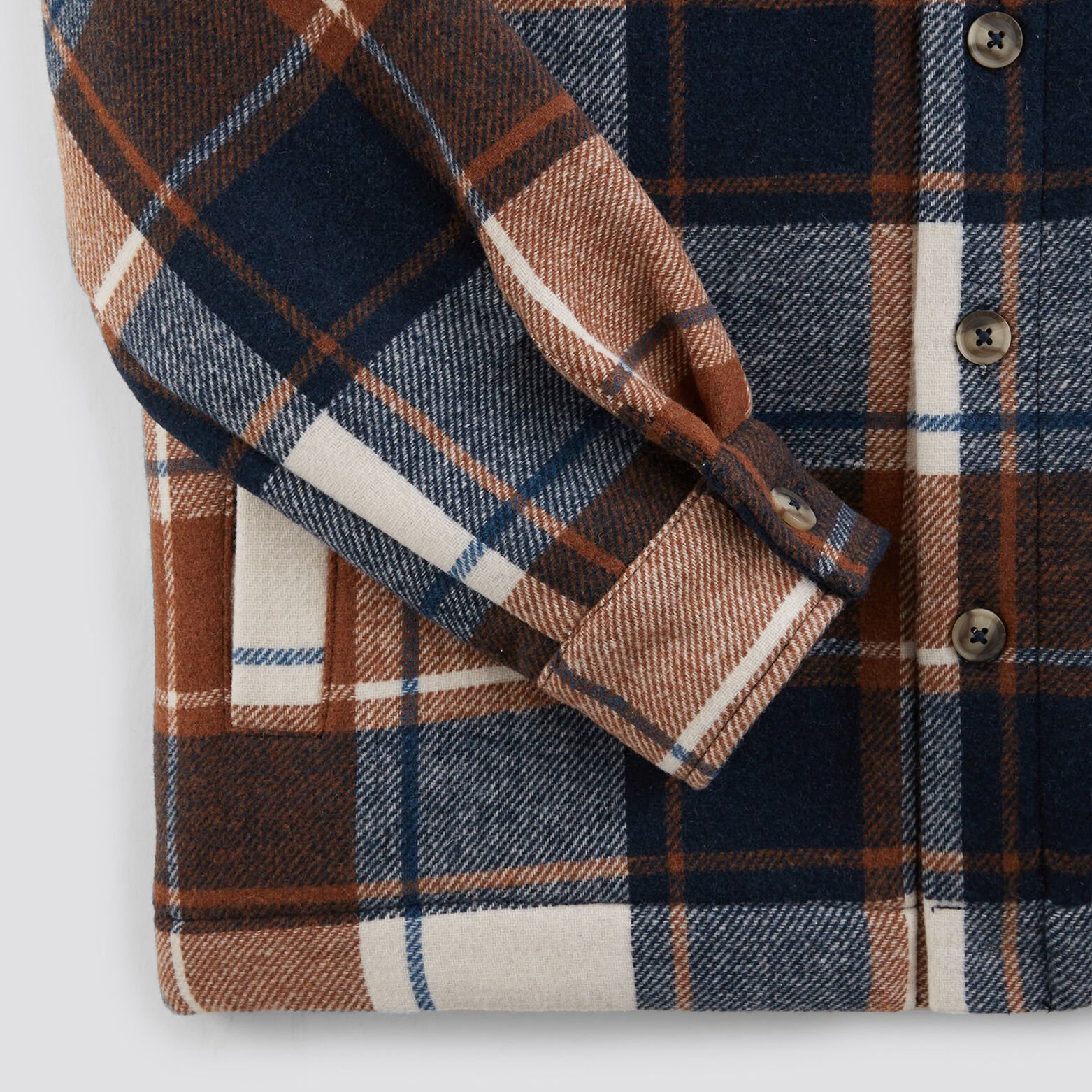 Surchemise carreaux laine doublure sherpa Rouge