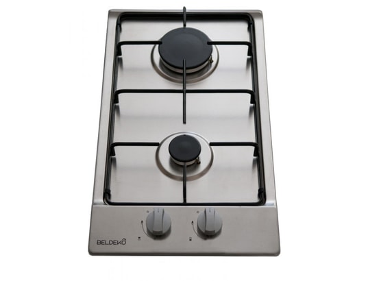 BELDEKO - Domino gaz BTG2Z-C01IX/B - Plaque de cuisson 2 zones / inox pour gaz bo...