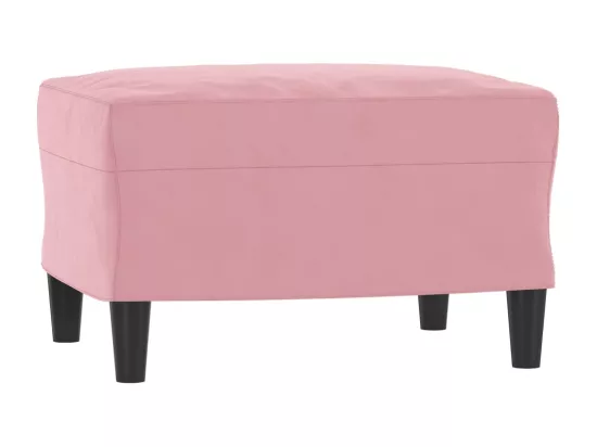 Ensemble de canapés 3 pièces avec coussins rose velours