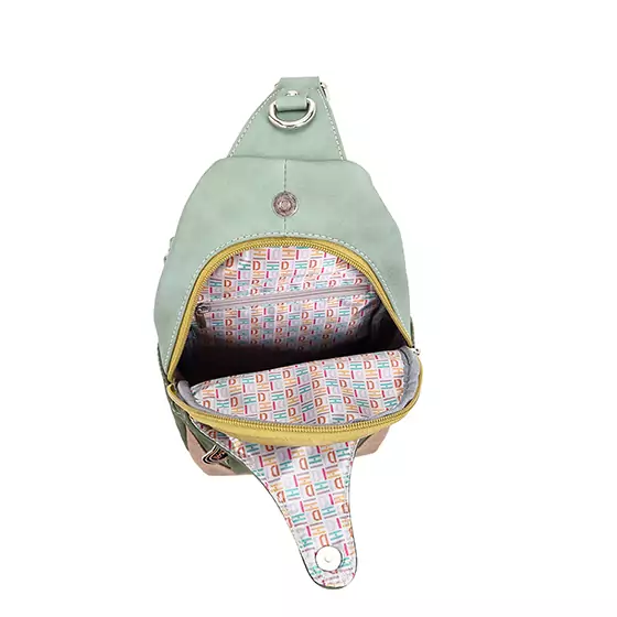 Hi-di-Hi Schouder/ Sling Bag Carol Light Green/ Dark Green