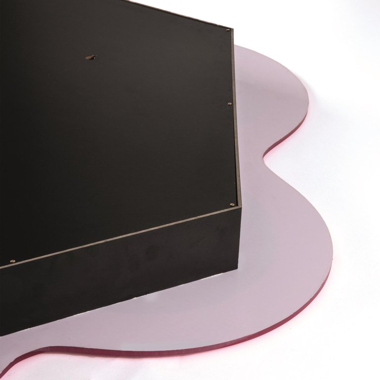 Seletti Supercurve Flower spiegel met verlichting 119x108 roze
