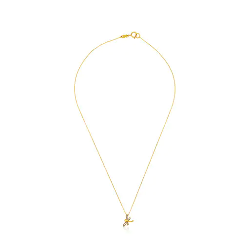 Colar Bera em ouro com motivo de libélula em diamante
