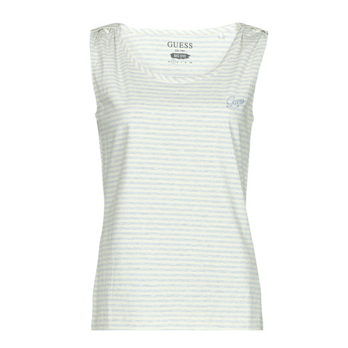 Guess - SAMY TANK TOP - Bleu / Blanc