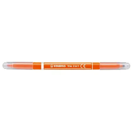 Filzstift und Fineliner in einem - STABILO Trio 2 in 1 - orange