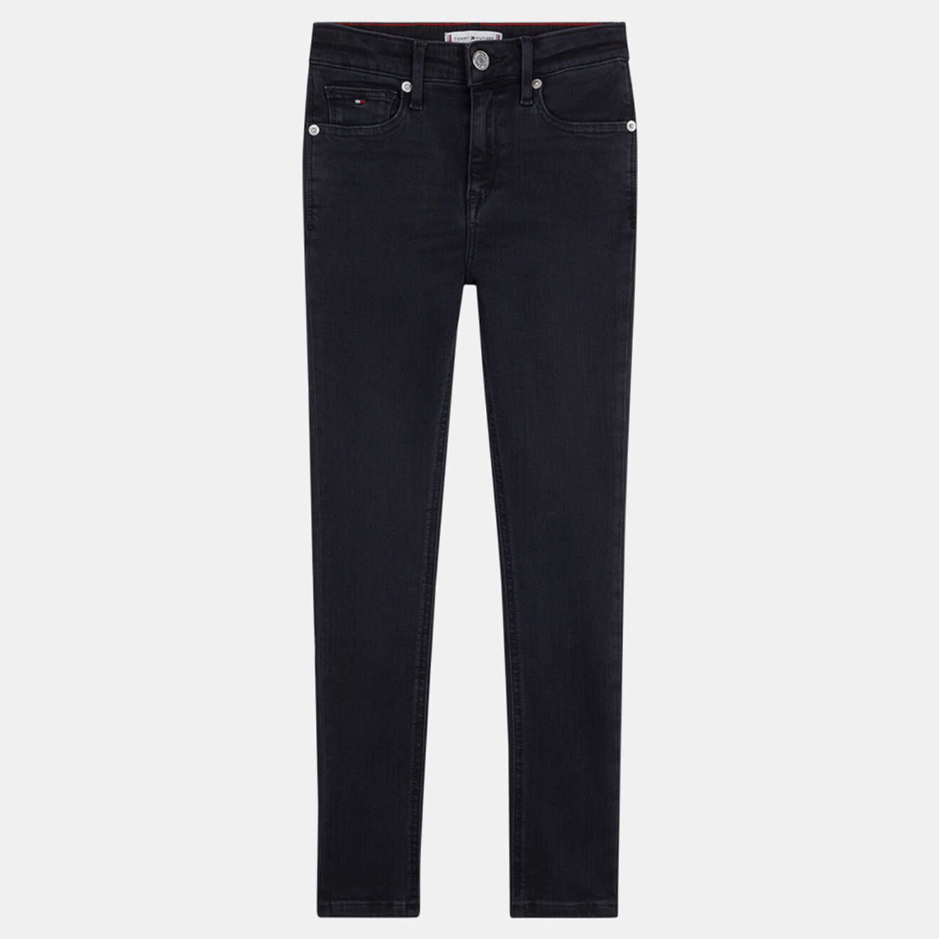Tommy Hilfiger Jean en Coton stretch Skinny Taille haute noir
