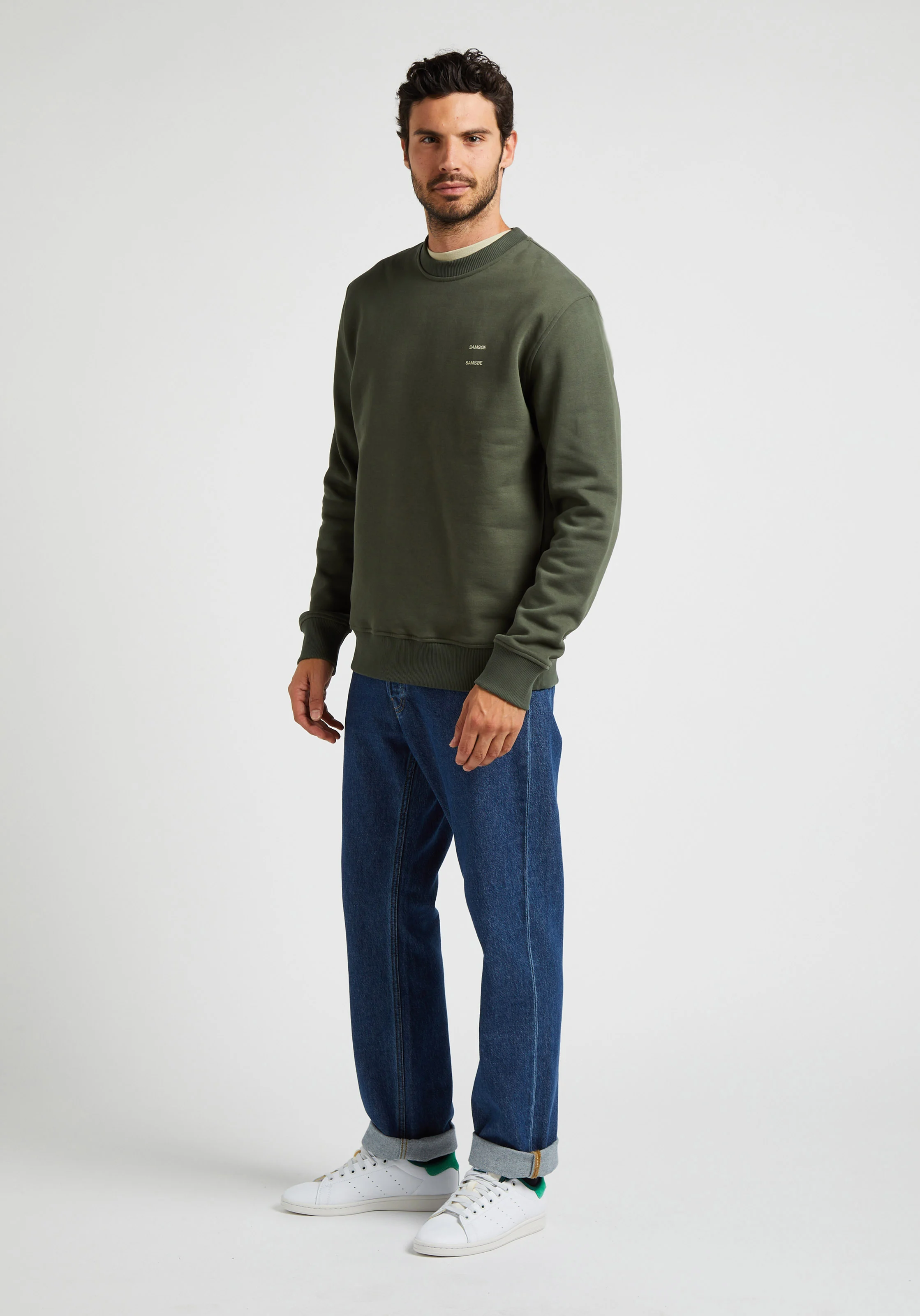 ODIN - Tee-shirt col rond regular-fit en coton bio mélangé | Gris
