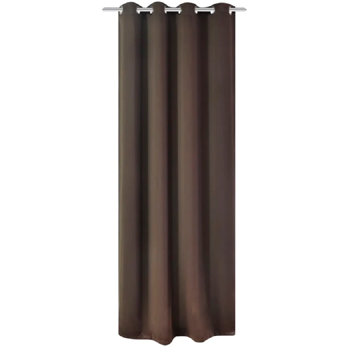 VidaXL Rideau occultant avec œillets métalliques - Marron
